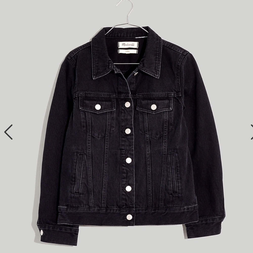 Madewell XL NWT Jean Jacket in Lunar Wash - black denim